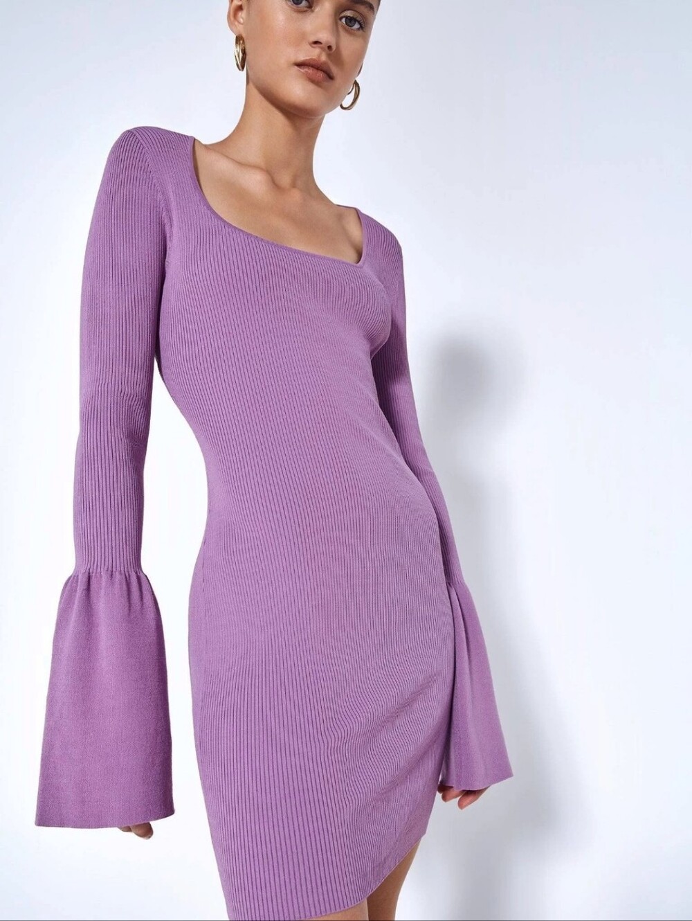 Alexis Terza Knit Dress in Lavender